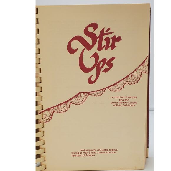 Stir Ups Junior Welfare League Enid Oklahoma Vintage Cookbook 1982 Great Plains - Picture 4 of 10